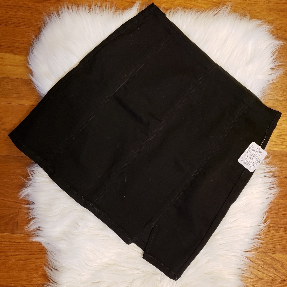 Free People black high wasted skirt